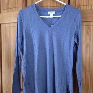 LOFT Outlet Women's Blue V-Neck Top
